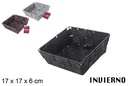 Cesta nylon colores Invierno 17x17x6 cm
