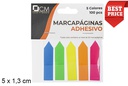 Segnapagina adesiva freccia a 5 colori  