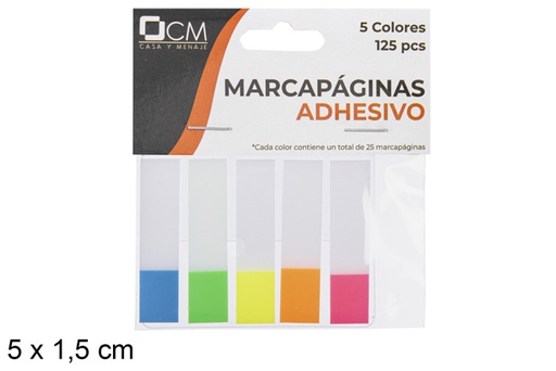 [112214] Marque-pages transparents / 5 couleurs  