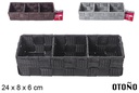 Organizador nylon 3 separadores colores surtidos 24x8 cm