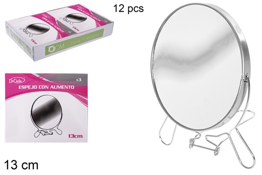[111282] Espelho redondo duplo com ampliação 13 cm