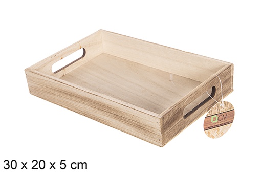 [111975] Bandeja madera vintage 30x20x5cm