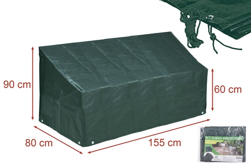 [111615] Outdoor protective cover for sofa 155x80x90/60 cm