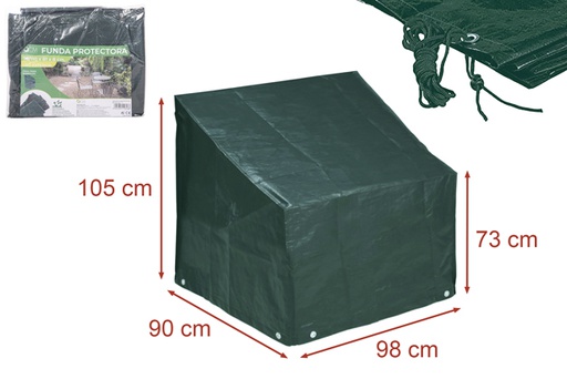 [111616] Copertura protettiva da esterno per barbecue 90x98x105/73 cm