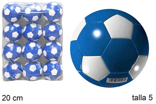 [112023] Bola inflada de futebol azul/branco tamanho 5