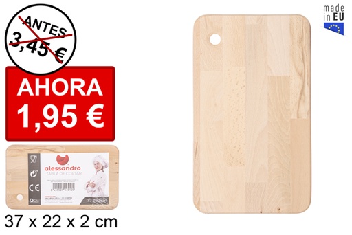 [104510] Tagliere di legno 687 gr. 37x22 cm