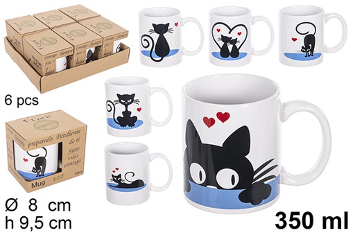 [207272] Taza mug ceramica decorada gatitos 350ml