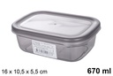 Fiambrera con tapa Peggy 670 ml