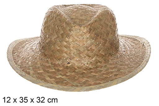 [112312] BASIC COLORED STRAW HAT 12X35X32CM