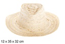 Sombrero paja Basic color con cinta negra