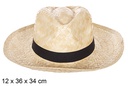 Sombrero paja Classic blanco con cinta negra