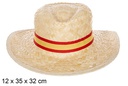 Sombrero paja Basic blanco con cinta España