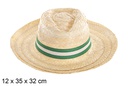 Sombrero paja Basic blanco con cinta Andalucía