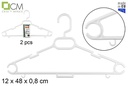 Pack 2 super perchas de plástico blancas