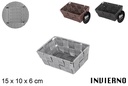 Cesta nylon colores Invierno 15x10x6 cm