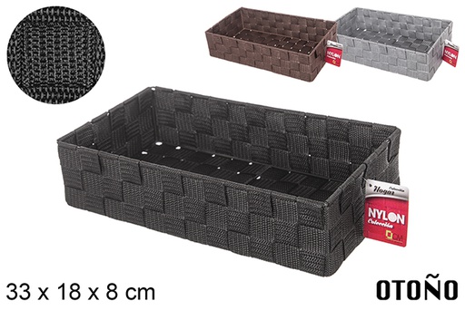 [112411] Organizador nylon color surtido negro gris/marron 33x18x8cm