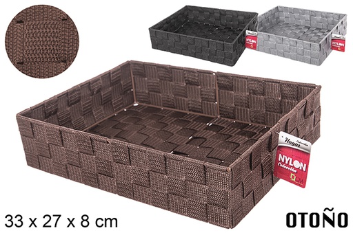[112412] Organizador nylon color surtido negro gris/marron 33x27x8cm