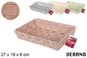 Cesta nylon colores Verano 27x19x6 cm