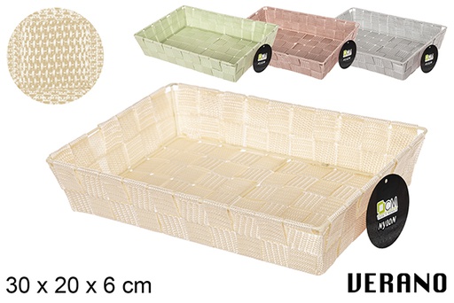 [113679] Cesta nylon colores pastel surtidos 30x20x6 cm
