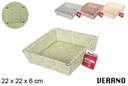 Cesta nylon colores Verano 22x22x6 cm