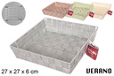 Cesta nylon colores Verano 27x27x6 cm