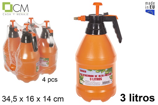 [114649] Pulvérisateur haute pression orange 3 l.