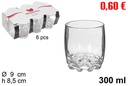 Pack 6 vaso cristal agua Roma 300 ml