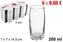 Pack 6 verre d'eau Roma 280 ml