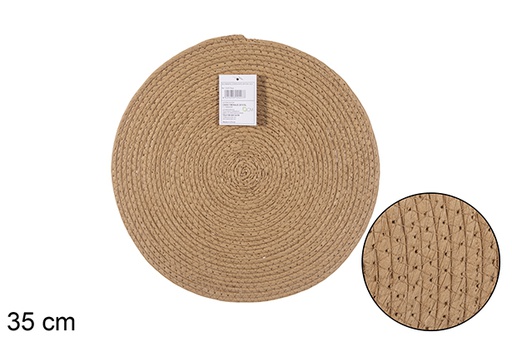 [112447] NATURAL PAPER ROPE PLACEMAT 35CM