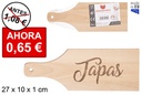 Tabla madera con mango decorado Tapas 27x10 cm