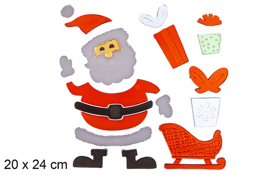 [114427] Santa Claus gel sticker to decorate 20x24 cm