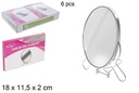 Doppio specchio ovale con ingrandimento 18 cm