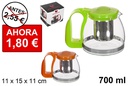 Jarra café/te con filtro colores surtidos 700 ml