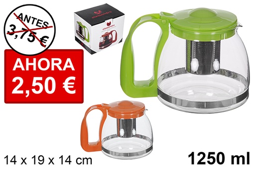 [112866] Jarra café/te con filtro colores surtidos 1.250 ml
