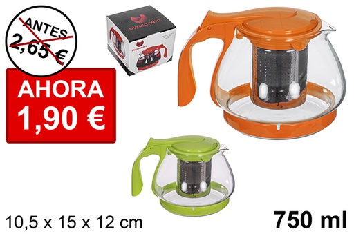 [112867] Jarra café/te con filtro colores surtidos 750 ml
