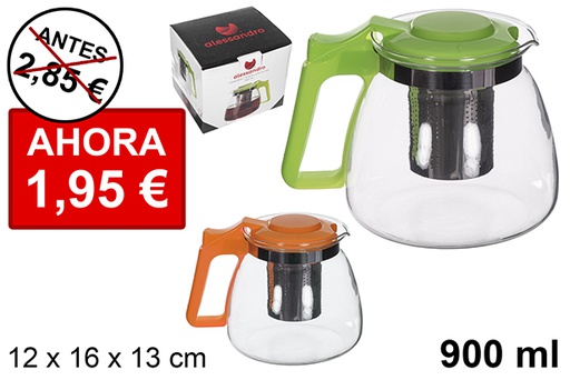 [113014] Jarra café/te con filtro colores surtidos 900 ml