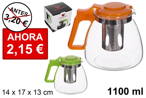 [113015] Jarra café/te con filtro colores surtidos 1.100 ml