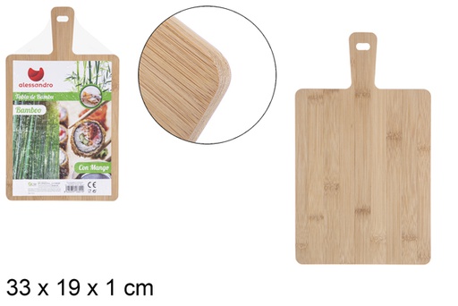 [113321] Multifunction bamboo board with handle 33x19 cm