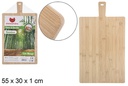 Tabla bambú multifunción con mango 55x30 cm