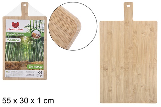 [113323] Multifunction bamboo board with handle 55x30 cm