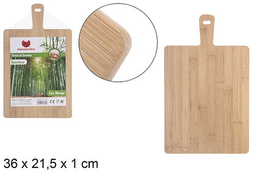 [113325] Tábua de bambu multiuso com alça 36x21,5 cm