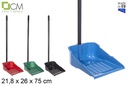 Recogedor ondulado con palo negro 75 cm