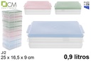 J/2 bandeja frigo 0.9l tapa color pastel