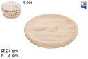 Plato pulpo madera 24 cm