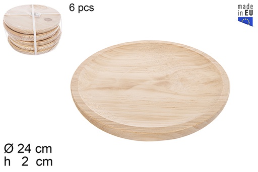 [114556] Piatto in legno per polpo 24 cm