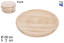 Plato pulpo madera 26 cm