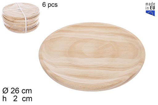 [114557] Wooden plate for octopus 26 cm
