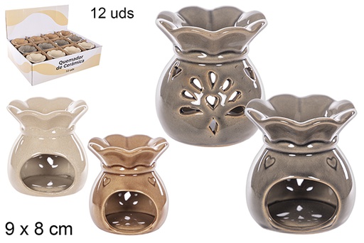 [113511] Quemador ceramica flor colores surtidos