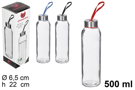 [112520] Bouteille d'eau en verre 500 ml