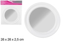 Specchio rotondo bianco 26 cm
